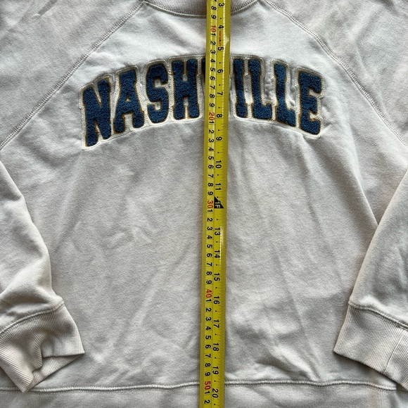 Altar’d State Cropped Stitched Puffy Letter Nashville Sweatshirt Sz. Small - Picture 9 of 11